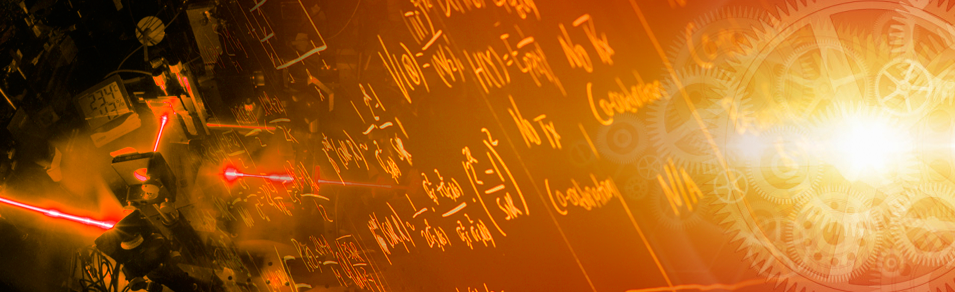 Banner showing quantum information equations on a chalkboard